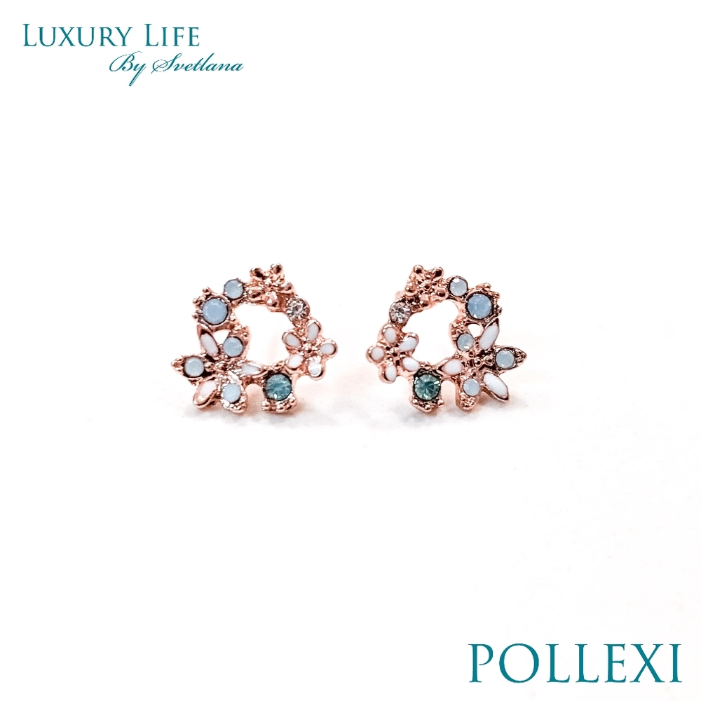 Boho Gold Alloy Full Moon Garden Gold Earrings